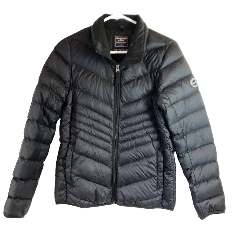 Abercrombie & Fitch Down Black Puffer Coat Women's Size Small